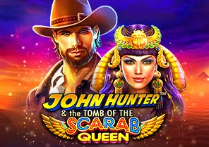 Spil John Hunter and the Tomb of the Scarab Queen for sjov på vores danske online casino