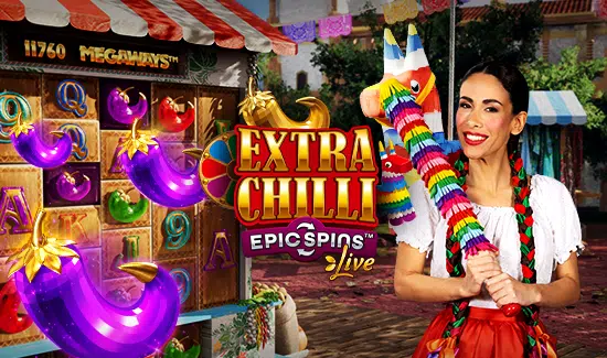 Stor Live Casino nyhed på RoyalCasino.dk - Extra Chilli Epic Spins