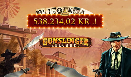 RoyalCasinos egen Lucky Luke vinder jackpotten på Gunslinger