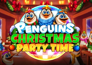 Spil Penguins Christmas Party Time for sjov på vores danske online casino